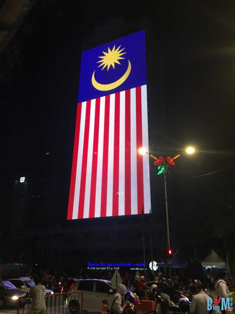 Malaysische Flagge am Rathaus von Kuala Lumpur