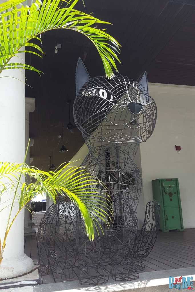 Katze aus Draht in Kuching