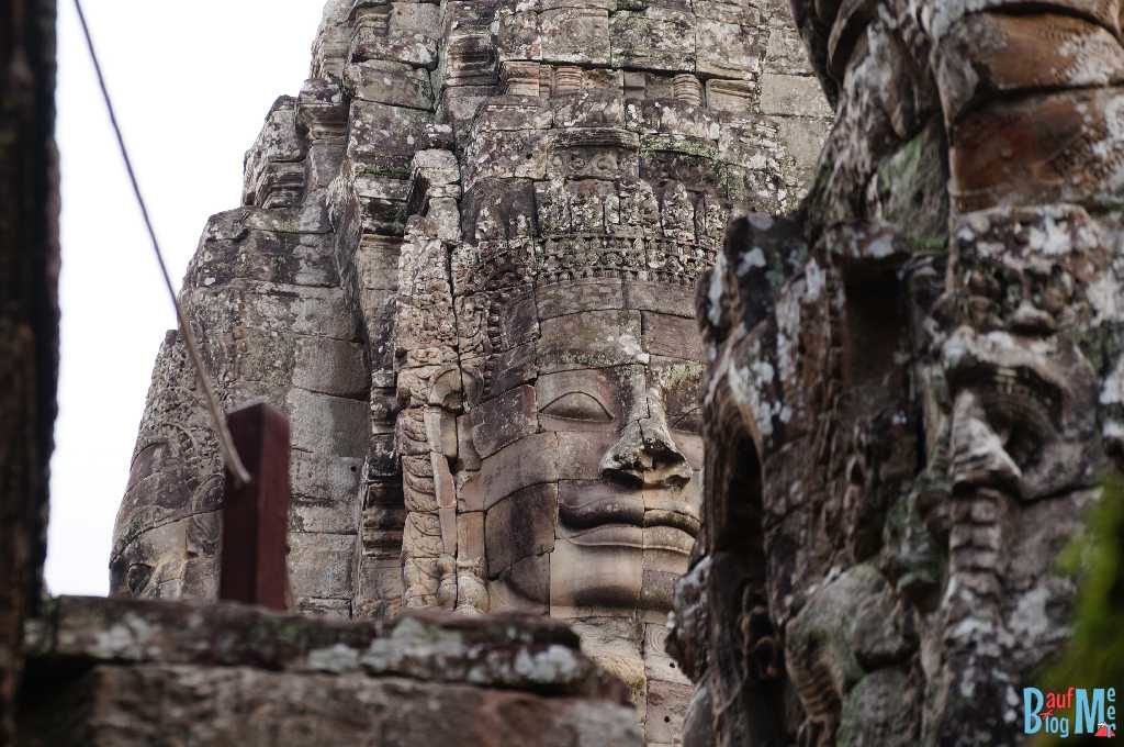 Gesichter auf den Türmen des Bayon Tempels